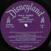 LP - Walt Disney - Walt Disney Presents Great Violin Concertos - Gatefold