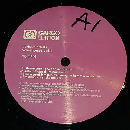 Steven Cock, Ralph Sliwinski, Mass Prod & Marco D'aquino, Minimono - Warehouse Vol.1