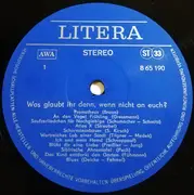 LP - Various - Was Glaubt Ihr Denn, Wenn Nicht An Euch?
