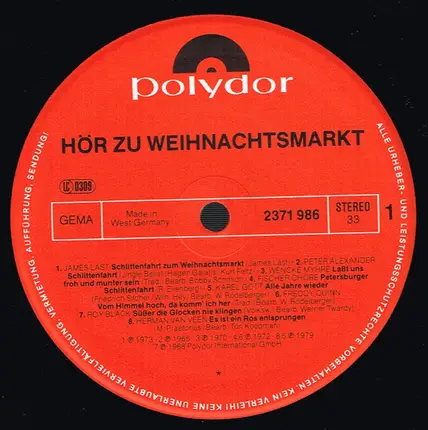 James Last, Peter Alexander a.o. - Weihnachtsmarkt