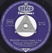 7inch Vinyl Single - Willy Mattes, Benno Kusche, Lys Assia - Wiederhör'n Macht Freude - Laminated cover