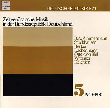 Various - Zeitgenössische Musik In Der Bundesrepublik Deutschland 5 (1960-1970)