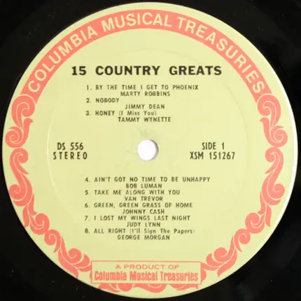 Marty Robbins, Jimmy Dean a.o. - 15 Country Greats