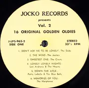 LP - Various - 16 Original Golden Oldies - Vol. 2 - Yellow Labels