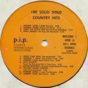 12inch Vinyl Single-Box - Johnny Cash, George Jones, Dave Dudley - 100 Solid Gold Country Hits