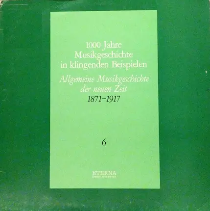 Various - 1000 Jahre Musikgeschichte In Klingenden Beispielen · Allgemeine Musikgeschichte Der Neuen Zeit 187
