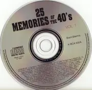 CD - Glenn Miller, Benny Goodman, Count Basie a.o. - 25 Memories Of The 40's Vol. 1