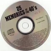 CD - Ella Fitzgerald, Billie Holiday, Duke Ellington a.o. - 25 Memories Of The 40's Vol. 2