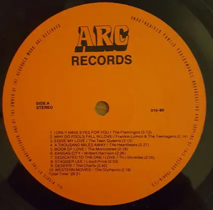 Richie Valens, The Monotones, a.o. - 20 Great Oldies - I'll Always Remember Vol.15