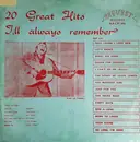 LP - Helen Shapiro, Ronnie Self, Jerry Lee Lewis a.o. - 20 Great Hits I'll Always Remember Volume 1 - Mono