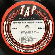 LP - Battistini / Caruso / Patti a.o. - 20 Great Italian Singers Of The Twentieth Century Sing Italian Songs