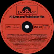 LP - James Last, Lolita, Karel Gott a.o. - 20 Stars & Volkslieder Hits - plastic label