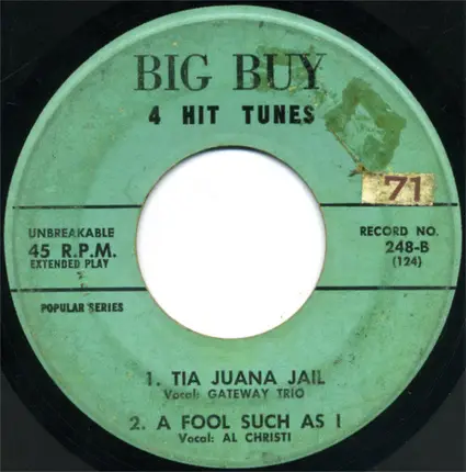 Cutie Karen La Monte / Gateway Trio - The Happy Organ / Tia Juana Jail EP