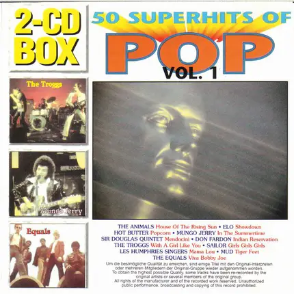 Roy Orbison / Elo - 50 Superhits Of Pop Vol. 1