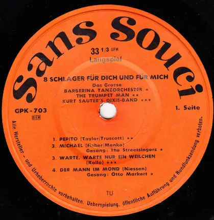 Various - 8 Schlager Für Dich Und Für Mich