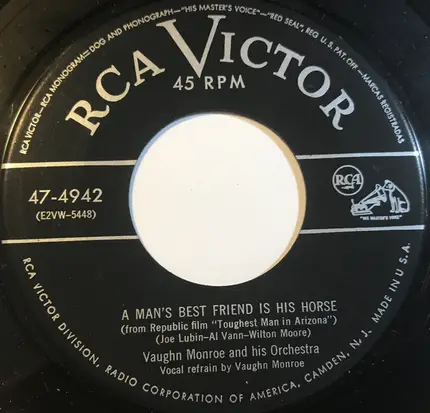 Vaughn Monroe And His Orchestra - You'll Never Get Away / A Man's Best Friend Is His Horse