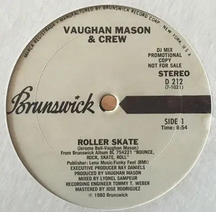 Vaughan Mason & Crew - Roller Skate / Cravin Your Body