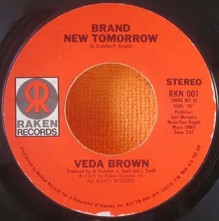 Veda Brown - Brand New Tomorrow / Shoutin' Out Love