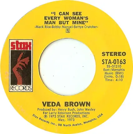 Veda Brown - Short Stopping / I Can See Every Woman's Man But Mine