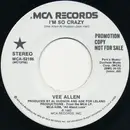 7inch Vinyl Single - Vee Allen - I'm So Crazy - Promo