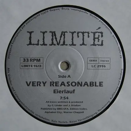 Very Reasonable - Eierlauf