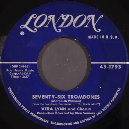 Vera Lynn - Another Time, Another Place / Seventy-Six Trombones