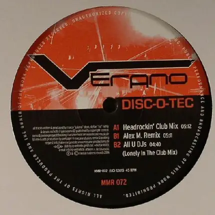 Verano - Disc-O-Tec