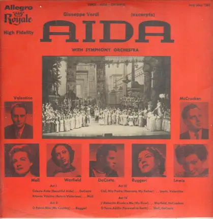Verdi - Ruggeri, DaCosta, Moll, a.o. - Aida (excerpts)