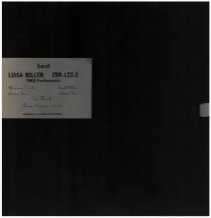 Verdi / Luisa Miller - 1968 Performance