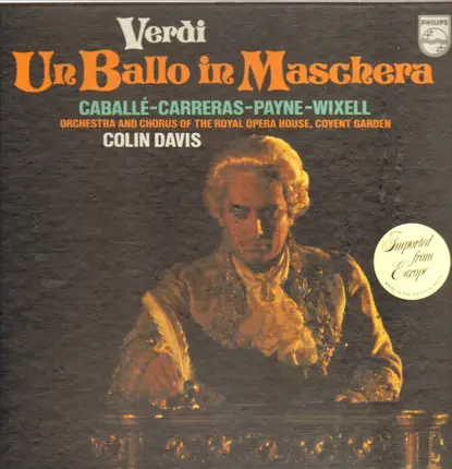 Verdi/C. Davis, Caballé, Carreras, Payne, Wixell - Un Ballo In Maschera
