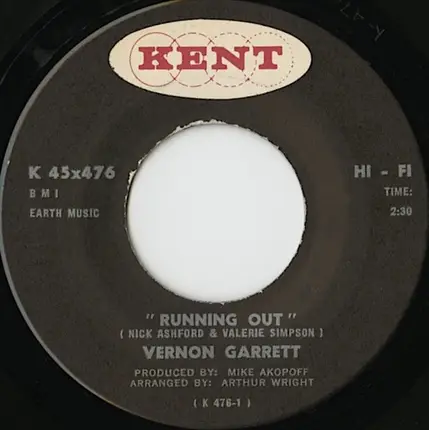 Vernon Garrett - Running Out / Slow And Easy