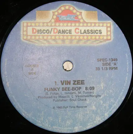 Vin Zee / Plastic Bertrand - Funky Bee-Bop / Stop Ou Encore / Tout Petit La Planete