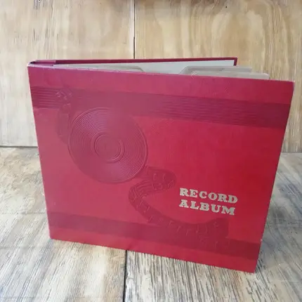Vintage Schallplattenalbum 10inch - in rot, für 10 Stück