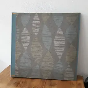 Vintage Schallplattenalbum - im blauer 70s Design, für 10 LPs