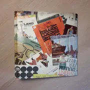 Vinyl Storage - Vintage Schallplattenalbum - im Schallplatten-Collagen-Design, für 20 Singles