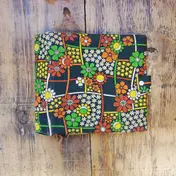 Vintage Schallplattenalbum - in 70s Blumen Design, für 16 Singles