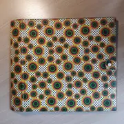 Vinyl Storage - Vintage Schallplattenalbum - in weiß, gepunktet mit Kreismuster, Für 12 LPs