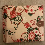 Vinyl Storage - Vintage Schallplattenalbum - in beige mit Blümchendesign, für 10 Singles