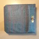 Vinyl Storage - Vintage Schallplattenalbum - in blau, mit schwarz-rot-grünem Karomuster, für 24 Singles