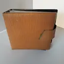Vinyl Storage - Vintage Schallplattenalbum - in braun & Druckknopf-Verschluss, für 20 Singles