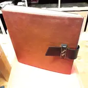 Vinyl Storage - Vintage Schallplattenalbum - in braun, für 18 LPs