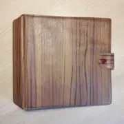 Vinyl Storage - Vintage Schallplattenalbum - in brauner Holzoptik, für 20 Singles