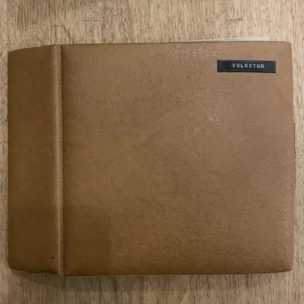 Vintage Schallplattenalbum - in brauner Lederoptik, für 20 Singles