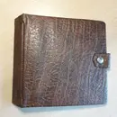 Vinyl Storage - Vintage Schallplattenalbum - in dunkelbrauner Schlangenlederoptik, für 18 Singles