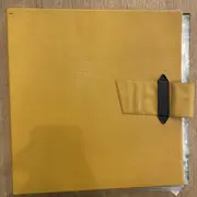 Vinyl Storage - Vintage Schallplattenalbum - in gelber Schlangenleder-Optik, für 16 LPs