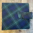 Vinyl Storage - Vintage Schallplattenalbum - in grün-schwarz-rot-weißem Karomuster, für 20 Singles