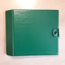 Vinyl Storage - Vintage Schallplattenalbum - in grün, mit Lederoptik, für 16 Singles