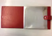 Vinyl Storage - Vintage Schallplattenalbum - in rot, für 16 Singles