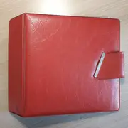 Vinyl Storage - Vintage Schallplattenalbum - in roter Lederoptik für 20 Singles