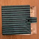 Vinyl Storage - Vintage Schallplattenalbum - in schwarz-türkis gestreift, für 20 Singles